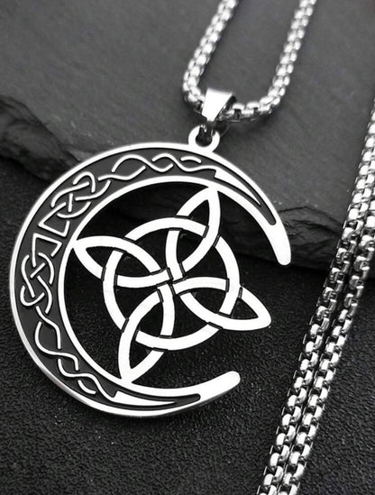 Colar de lua crescente e Triquetra