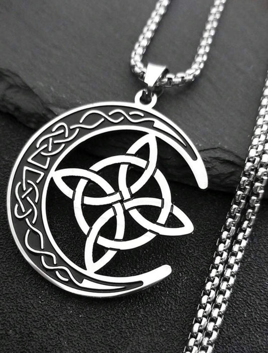 Colar de lua crescente e Triquetra
