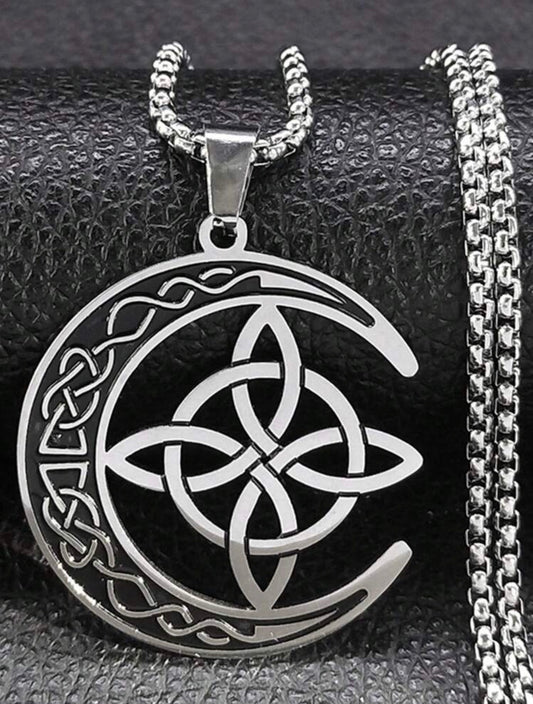 Colar de lua crescente e Triquetra