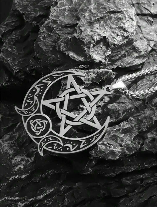 Colar com Pentagrama e Triquetra